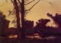 Sunset2 landscape Tonalist George Inness